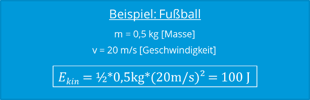 Beispielrechnung für kinetische Energie